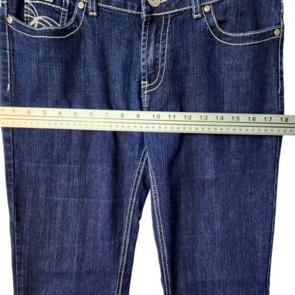 Carreli Women's Straight Leg Jeans Mid Rise, Double Stitch, Classic Fit, Size 31 - Picture 12 of 16